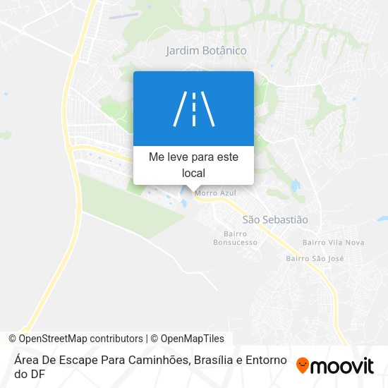 Área De Escape Para Caminhões mapa