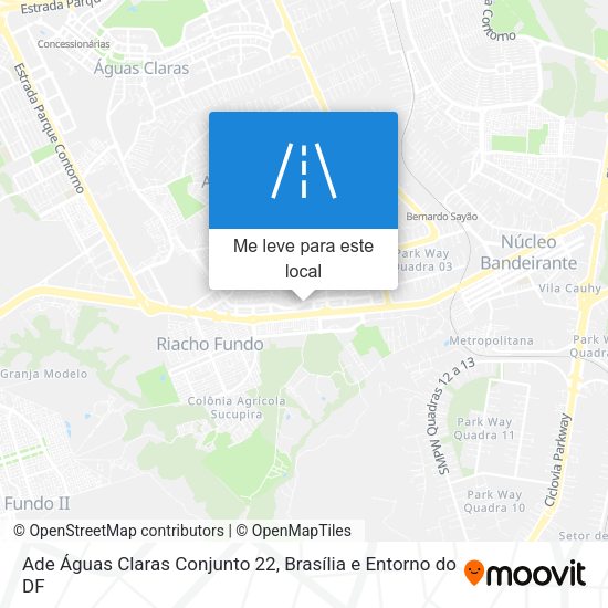Ade Águas Claras Conjunto 22 mapa