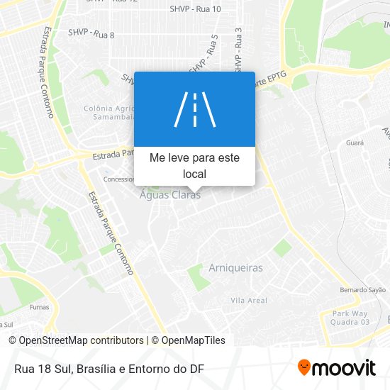 Rua 18 Sul mapa