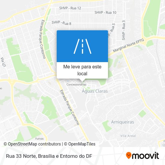 Rua 33 Norte mapa