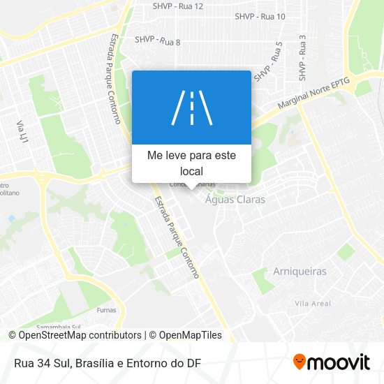 Rua 34 Sul mapa