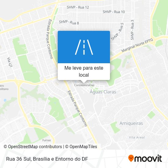 Rua 36 Sul mapa