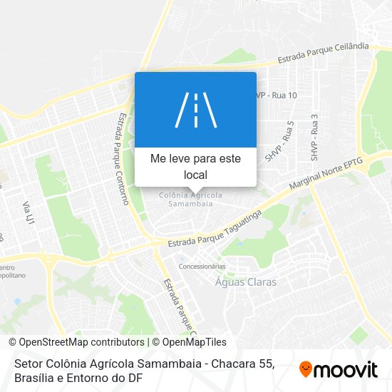 Setor Colônia Agrícola Samambaia - Chacara 55 mapa