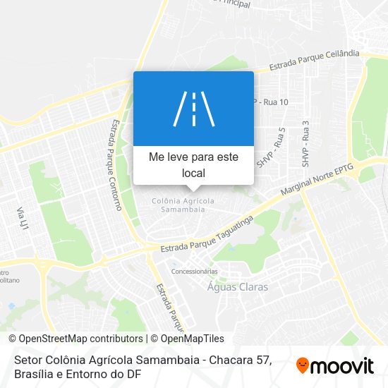 Setor Colônia Agrícola Samambaia - Chacara 57 mapa