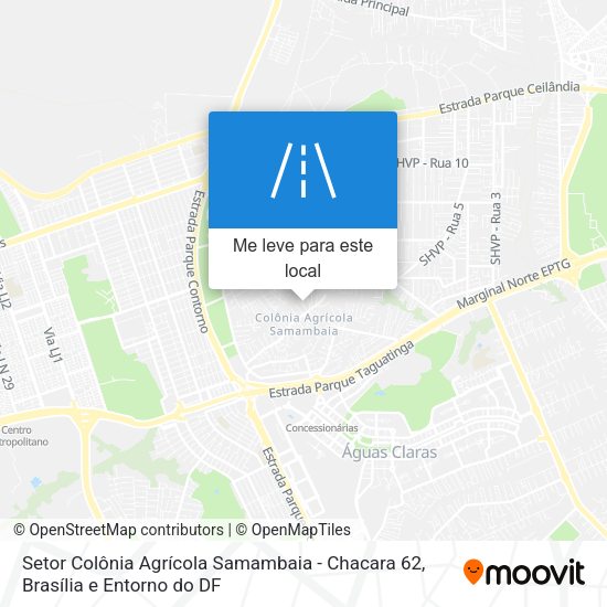Setor Colônia Agrícola Samambaia - Chacara 62 mapa