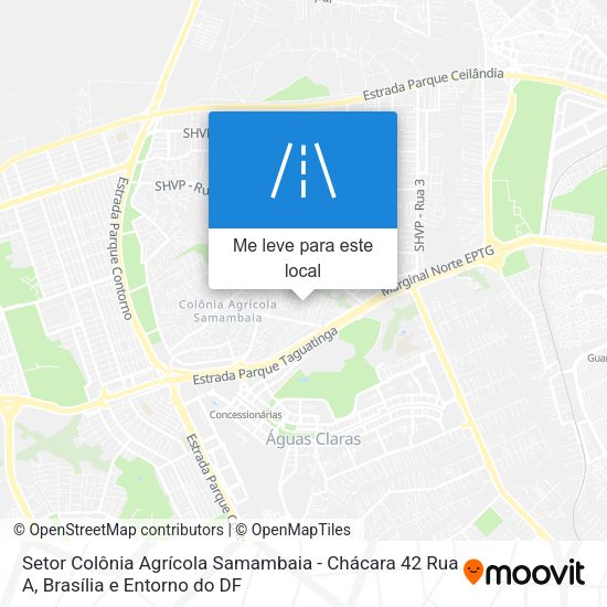Setor Colônia Agrícola Samambaia - Chácara 42 Rua A mapa