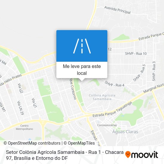 Setor Colônia Agrícola Samambaia - Rua 1 - Chacara 97 mapa