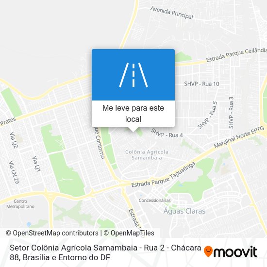 Setor Colônia Agrícola Samambaia - Rua 2 - Chácara 88 mapa