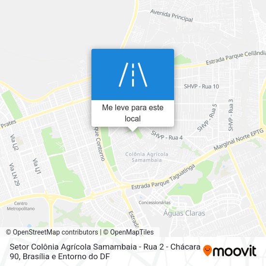 Setor Colônia Agrícola Samambaia - Rua 2 - Chácara 90 mapa