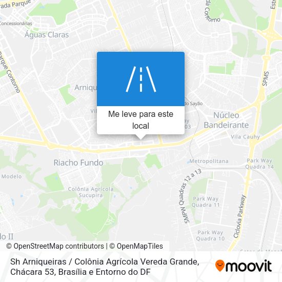 Sh Arniqueiras / Colônia Agrícola Vereda Grande, Chácara 53 mapa