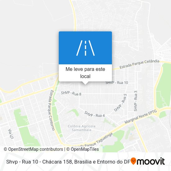 Shvp - Rua 10 - Chácara 158 mapa