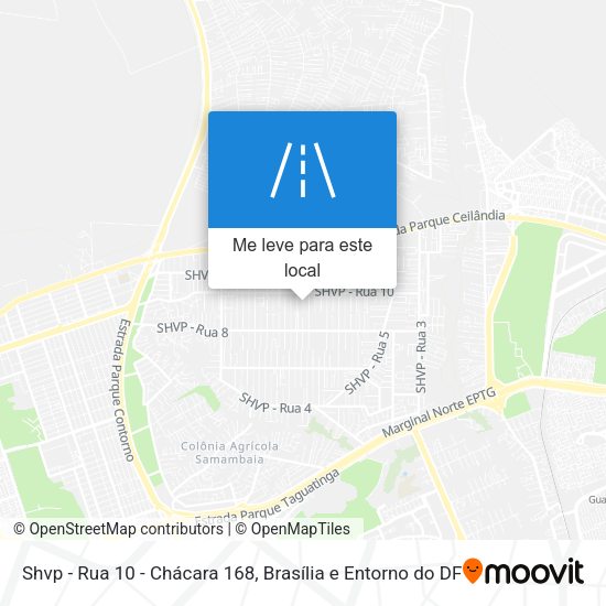 Shvp - Rua 10 - Chácara 168 mapa