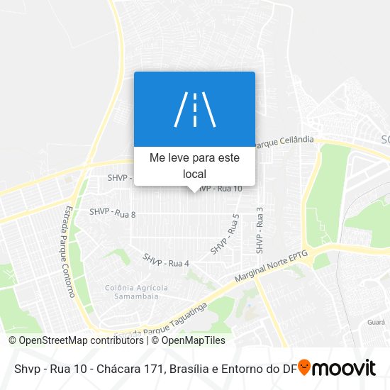 Shvp - Rua 10 - Chácara 171 mapa
