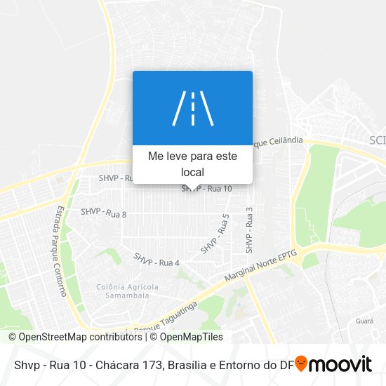 Shvp - Rua 10 - Chácara 173 mapa