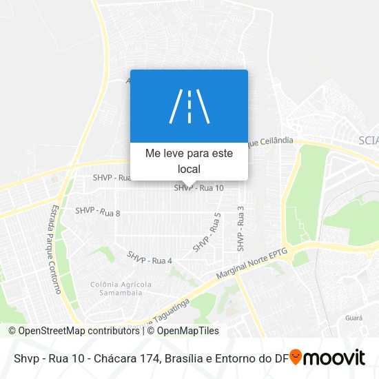 Shvp - Rua 10 - Chácara 174 mapa