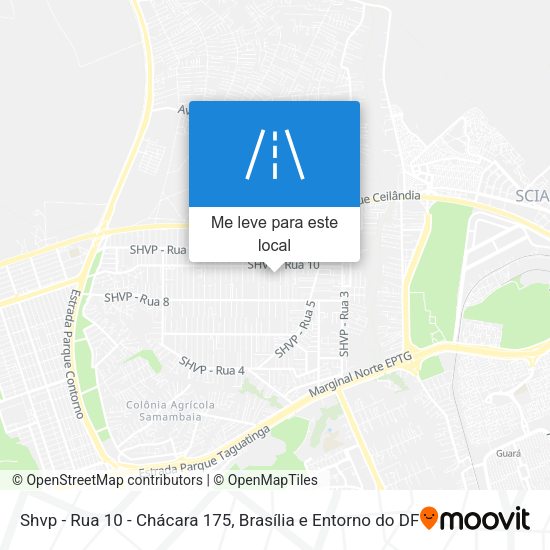 Shvp - Rua 10 - Chácara 175 mapa