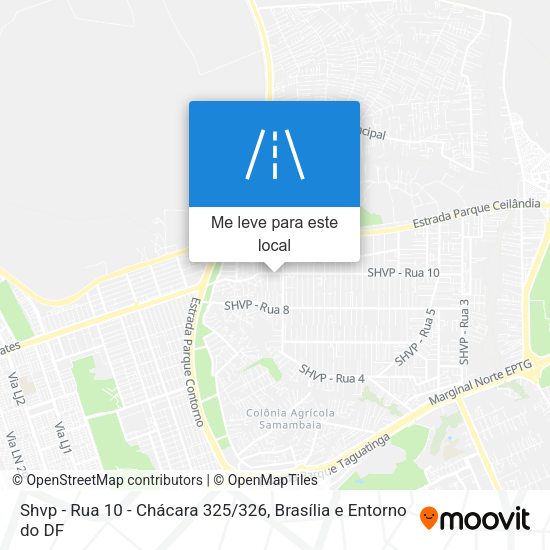 Shvp - Rua 10 - Chácara 325 / 326 mapa