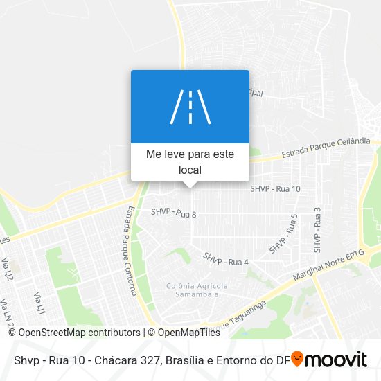 Shvp - Rua 10 - Chácara 327 mapa