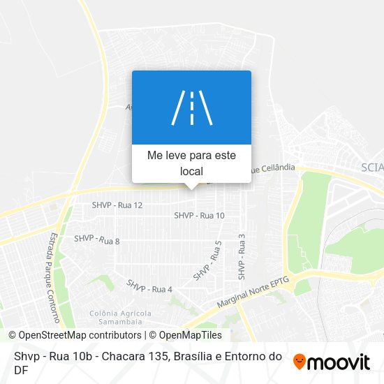 Shvp - Rua 10b - Chacara 135 mapa