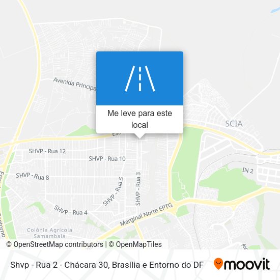 Shvp - Rua 2 - Chácara 30 mapa