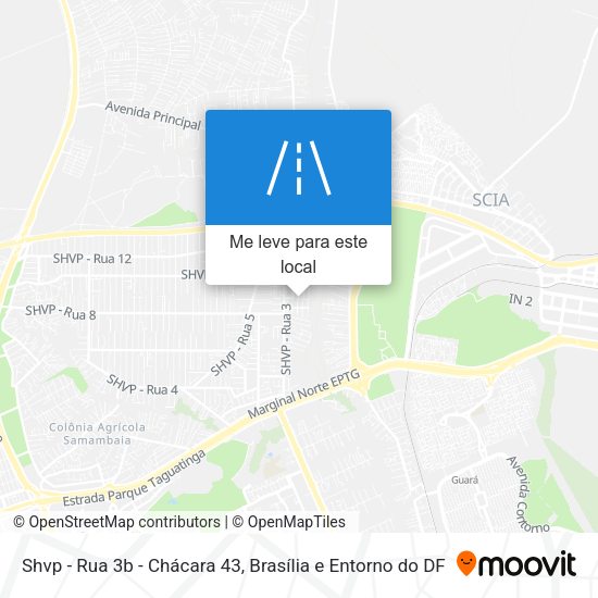 Shvp - Rua 3b - Chácara 43 mapa