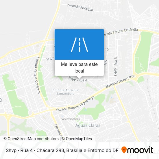 Shvp - Rua 4 - Chácara 298 mapa