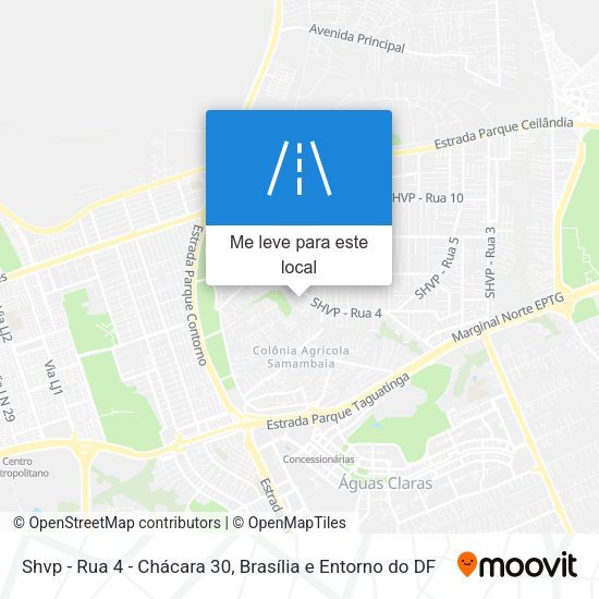 Shvp - Rua 4 - Chácara 30 mapa