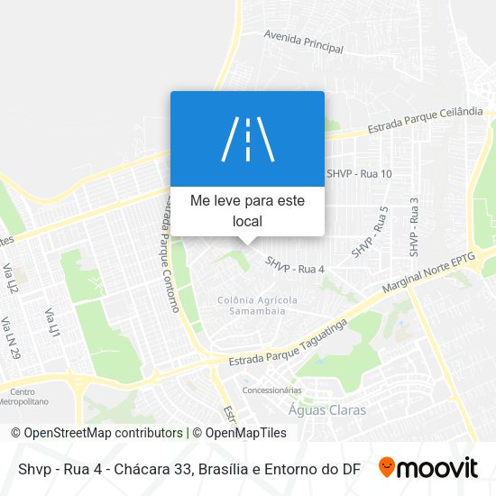 Shvp - Rua 4 - Chácara 33 mapa