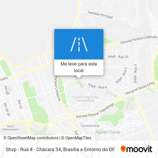 Shvp - Rua 4 - Chácara 34 mapa