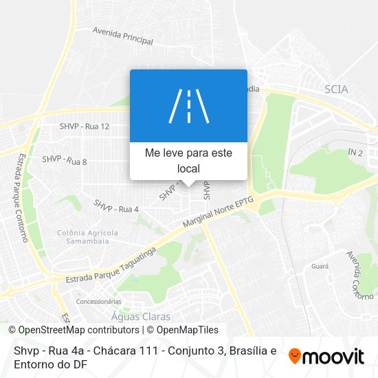 Shvp - Rua 4a - Chácara 111 - Conjunto 3 mapa