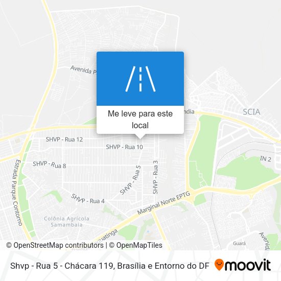 Shvp - Rua 5 - Chácara 119 mapa