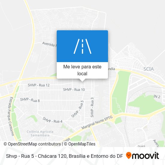 Shvp - Rua 5 - Chácara 120 mapa