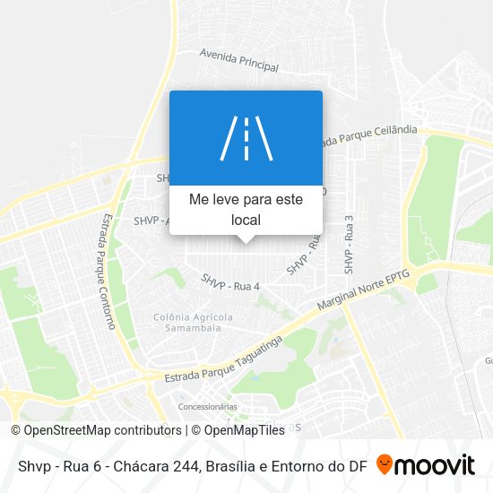 Shvp - Rua 6 - Chácara 244 mapa