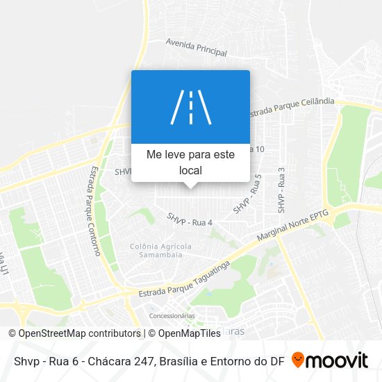 Shvp - Rua 6 - Chácara 247 mapa