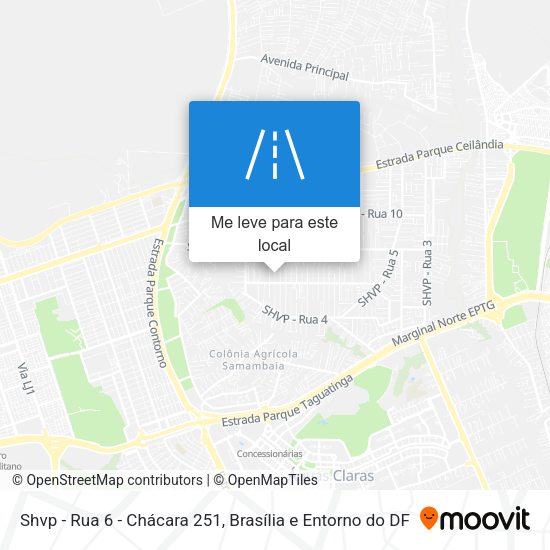 Shvp - Rua 6 - Chácara 251 mapa