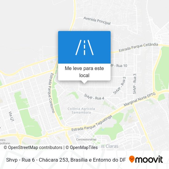 Shvp - Rua 6 - Chácara 253 mapa