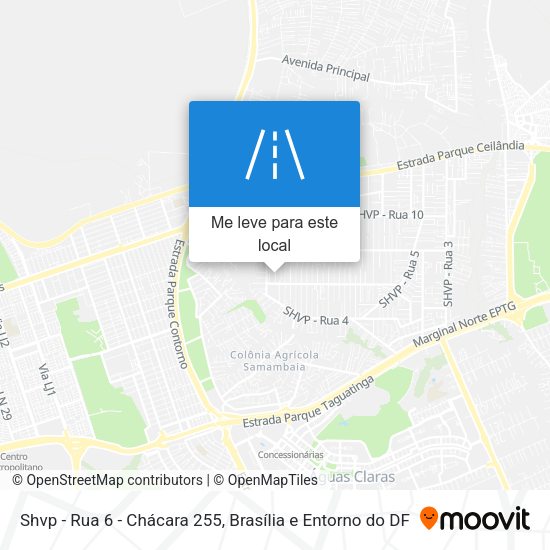 Shvp - Rua 6 - Chácara 255 mapa