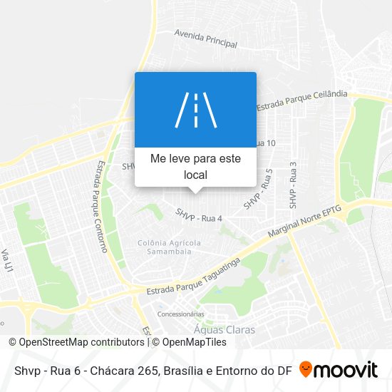 Shvp - Rua 6 - Chácara 265 mapa