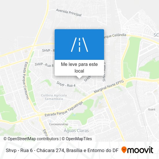 Shvp - Rua 6 - Chácara 274 mapa