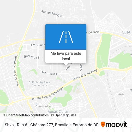 Shvp - Rua 6 - Chácara 277 mapa