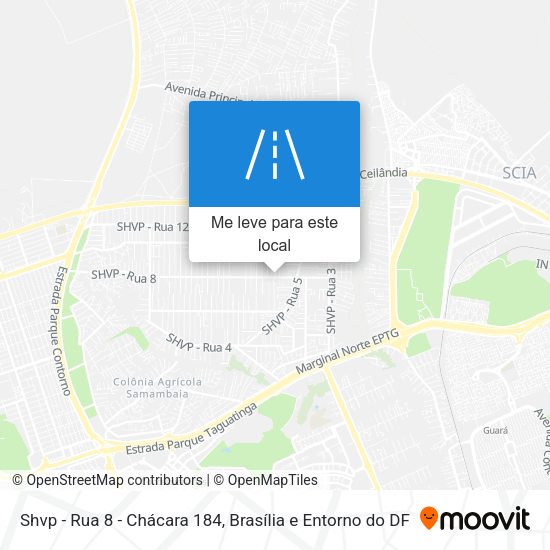 Shvp - Rua 8 - Chácara 184 mapa