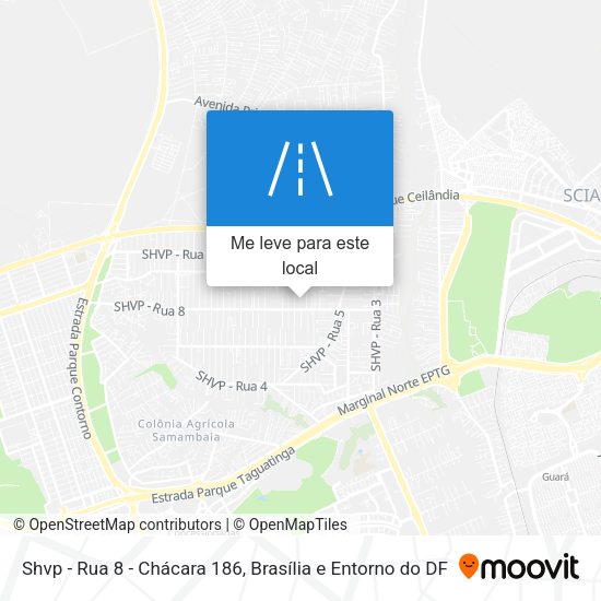 Shvp - Rua 8 - Chácara 186 mapa