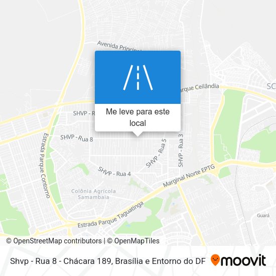 Shvp - Rua 8 - Chácara 189 mapa