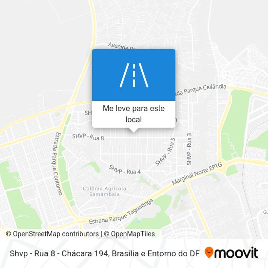 Shvp - Rua 8 - Chácara 194 mapa