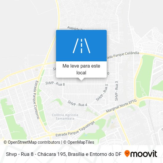 Shvp - Rua 8 - Chácara 195 mapa