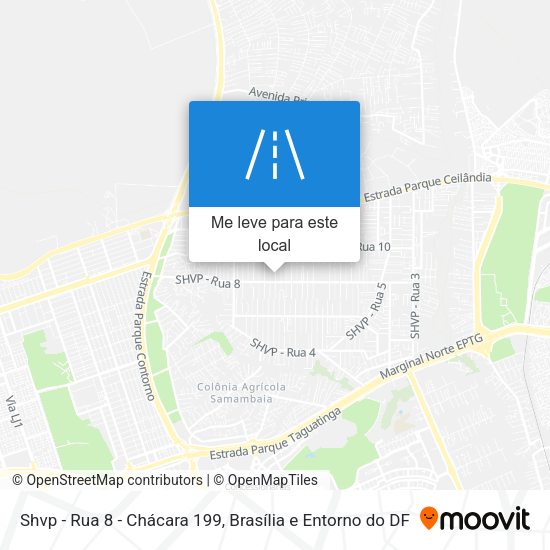 Shvp - Rua 8 - Chácara 199 mapa