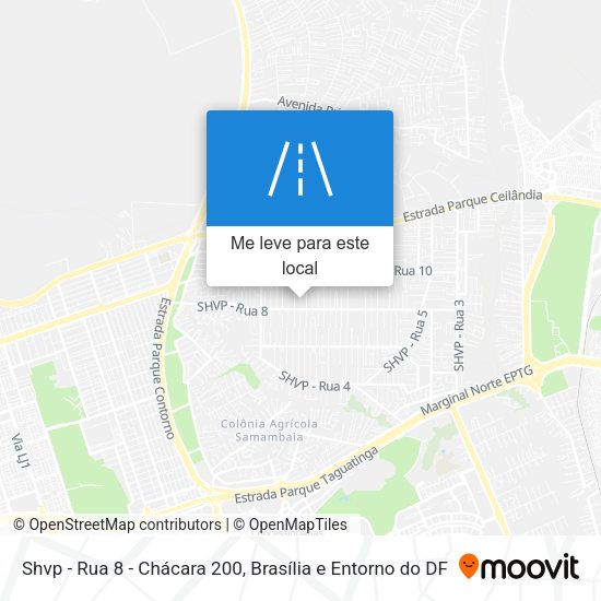 Shvp - Rua 8 - Chácara 200 mapa