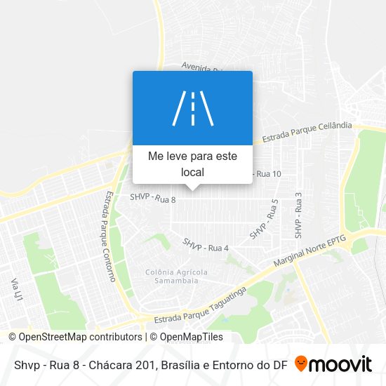 Shvp - Rua 8 - Chácara 201 mapa