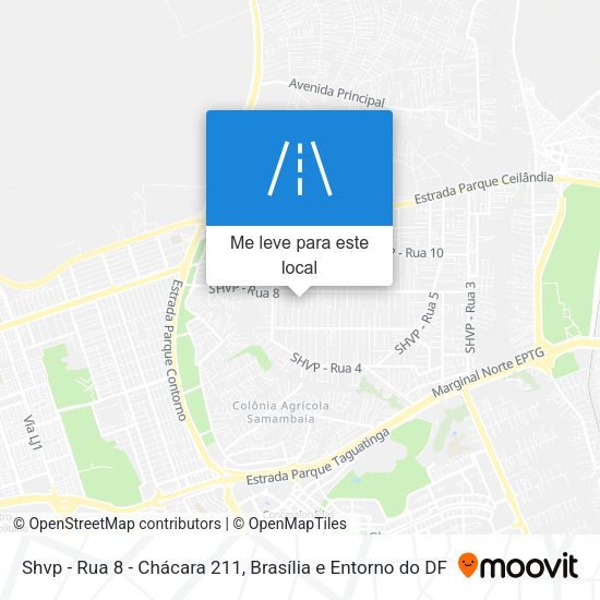 Shvp - Rua 8 - Chácara 211 mapa
