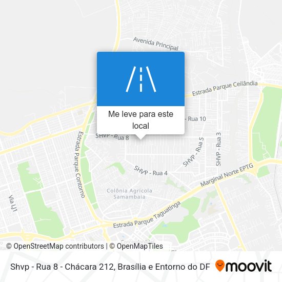 Shvp - Rua 8 - Chácara 212 mapa